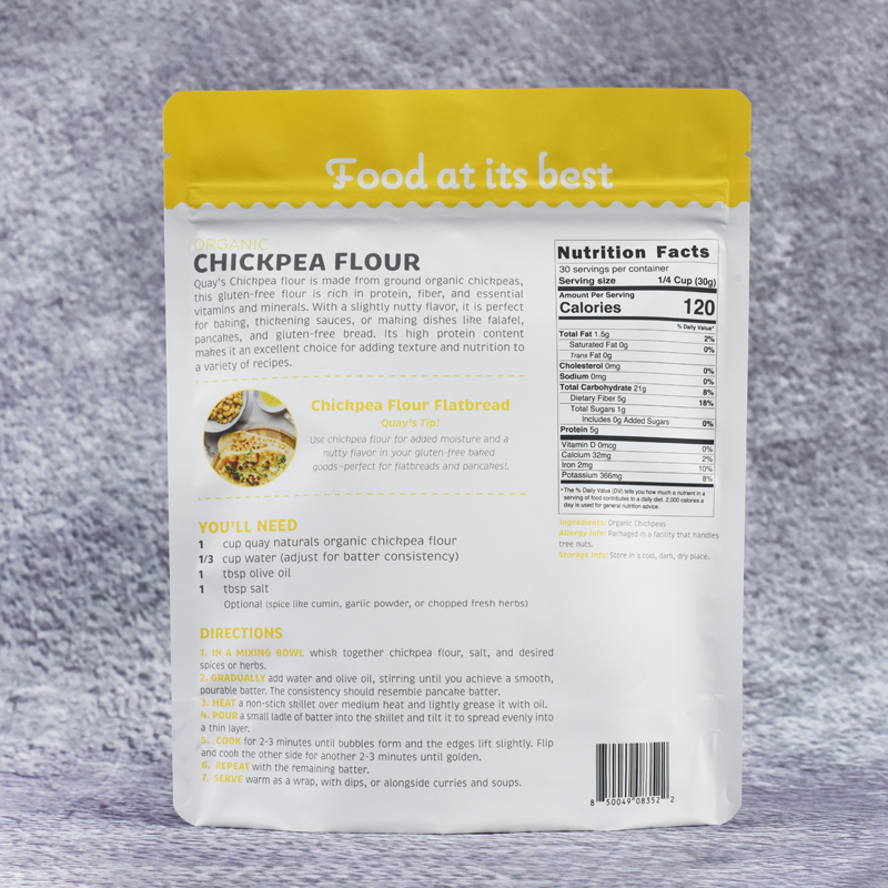 Customized High Quality Soft Touch Material Stand up Pouch Plow Bottom for Flour - image 4