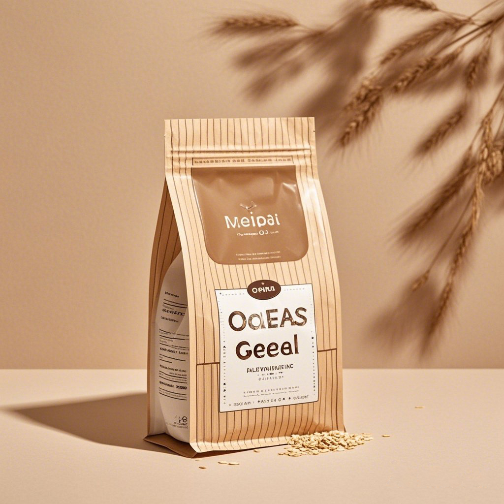 Customized Eco-friendly Kraft Paper Flat Bottom Pouch for Breakfast Cereals - image 7