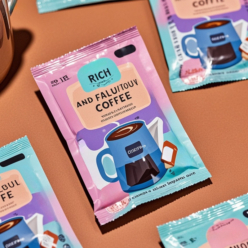 Customized Colorful Printing Flat Pouch with Tear Notch for Coffee Powder - image 5