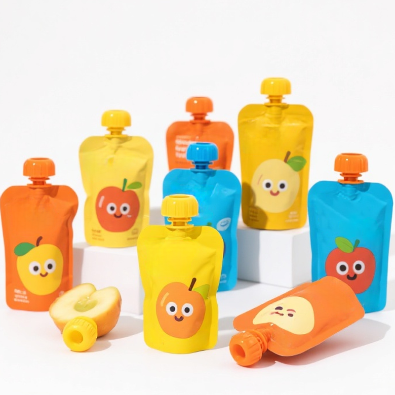 Customized Food Grade Spout Pouch with Shaped Spout for Fruit Juice Drink