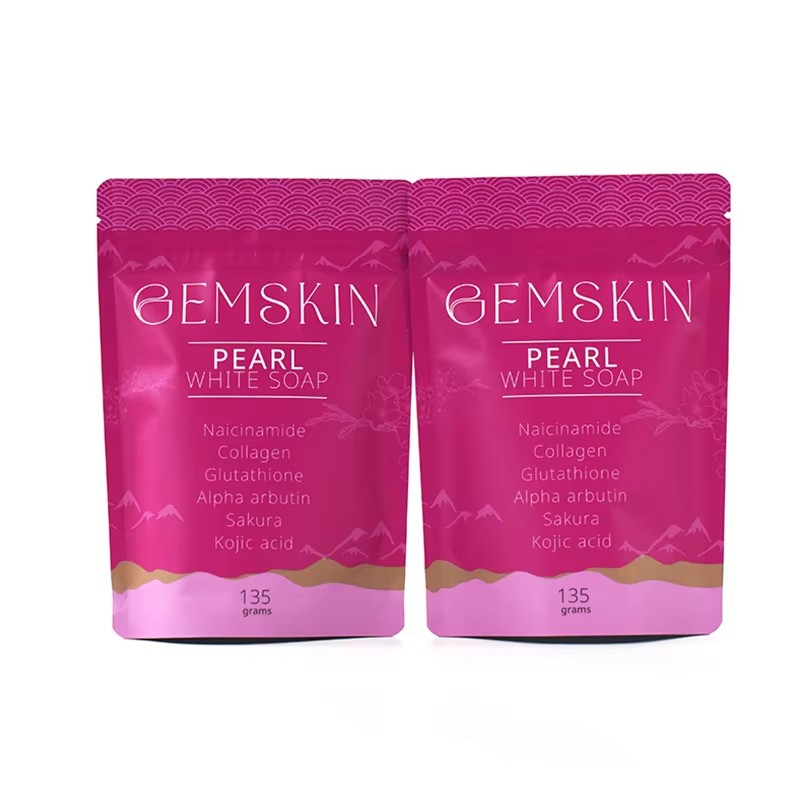 Customized Durable Stand up Pouch with Resealable Zipper for 135gram White Soap - image 3