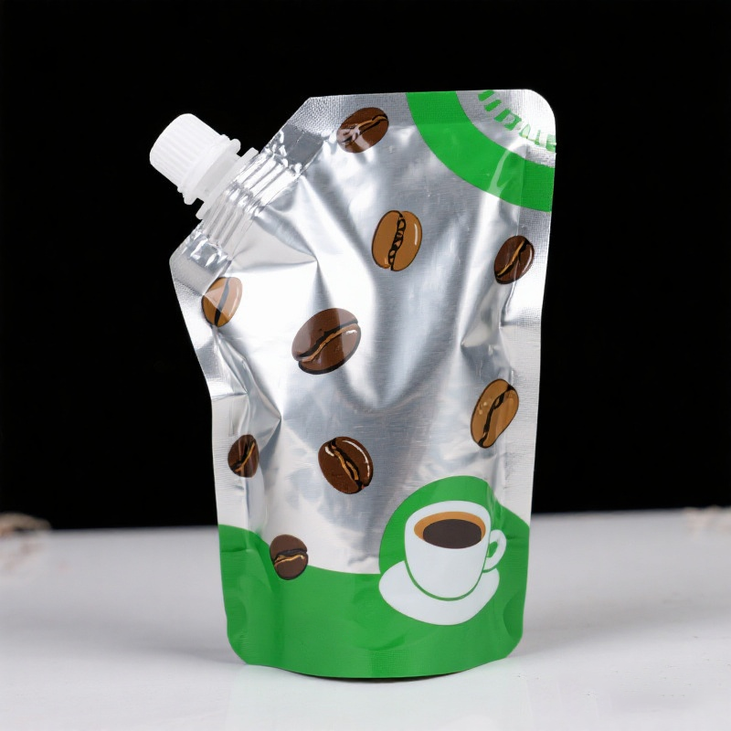 Customized Metallic Spout Pouch with Stand up Bottom for Beverage Drink Coffee  - image 5
