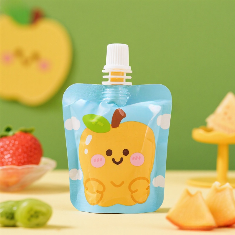 Customized Colorful Baby Food Juice Spout Pouch Bag Stand up Drink Pouch with Spout - image 7