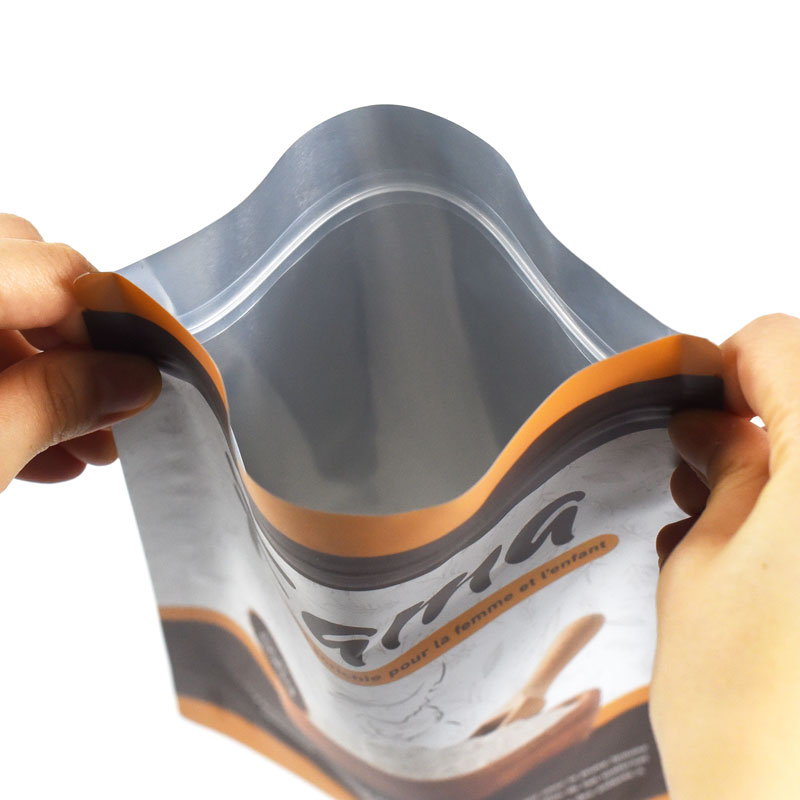 Customized Opaque Aluminum foil Stand up Pouch with Strong Sealing Zipper for 500G Flour - image 5