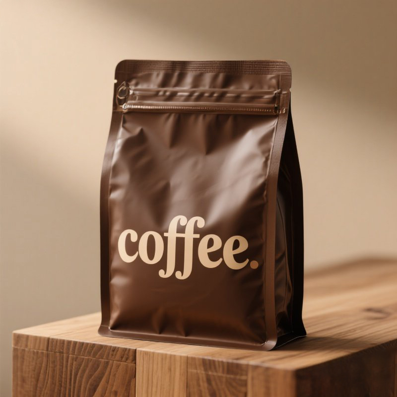 Custom Printed Recyclable Biodegradable Flat Bottom Pouch with Zipper for Coffee - image 5