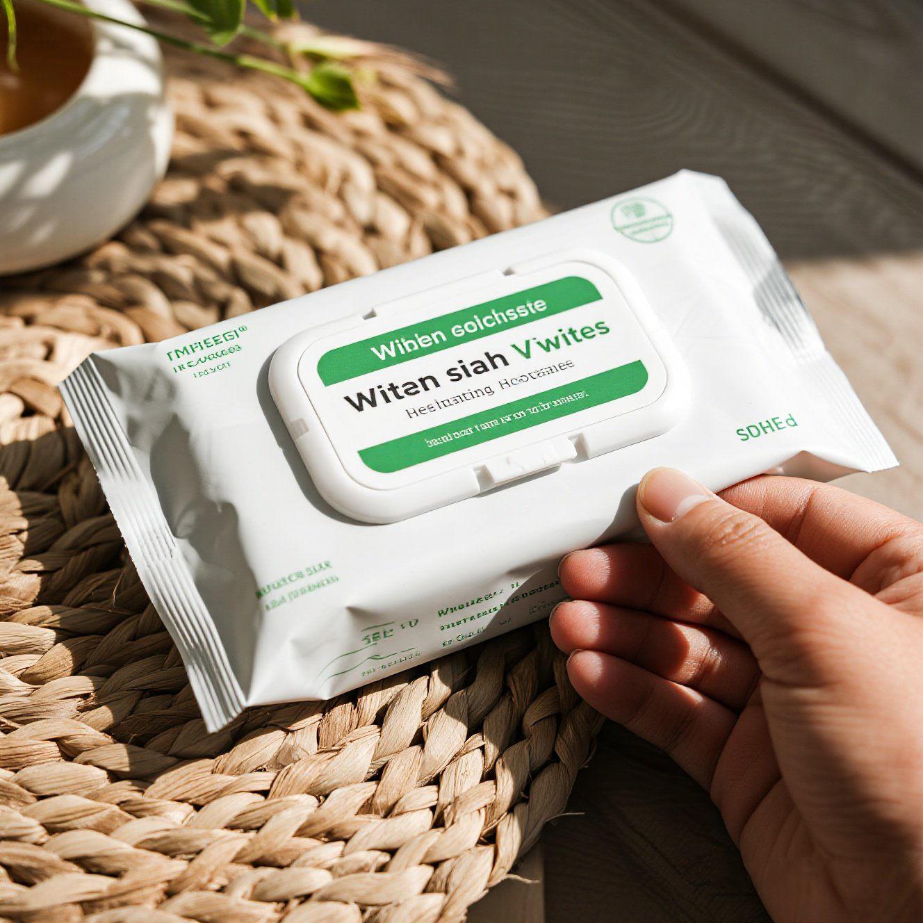 Customzied Heat Seal Four Side Seal Bag for Wet Wipes Plastic Packaging Bag