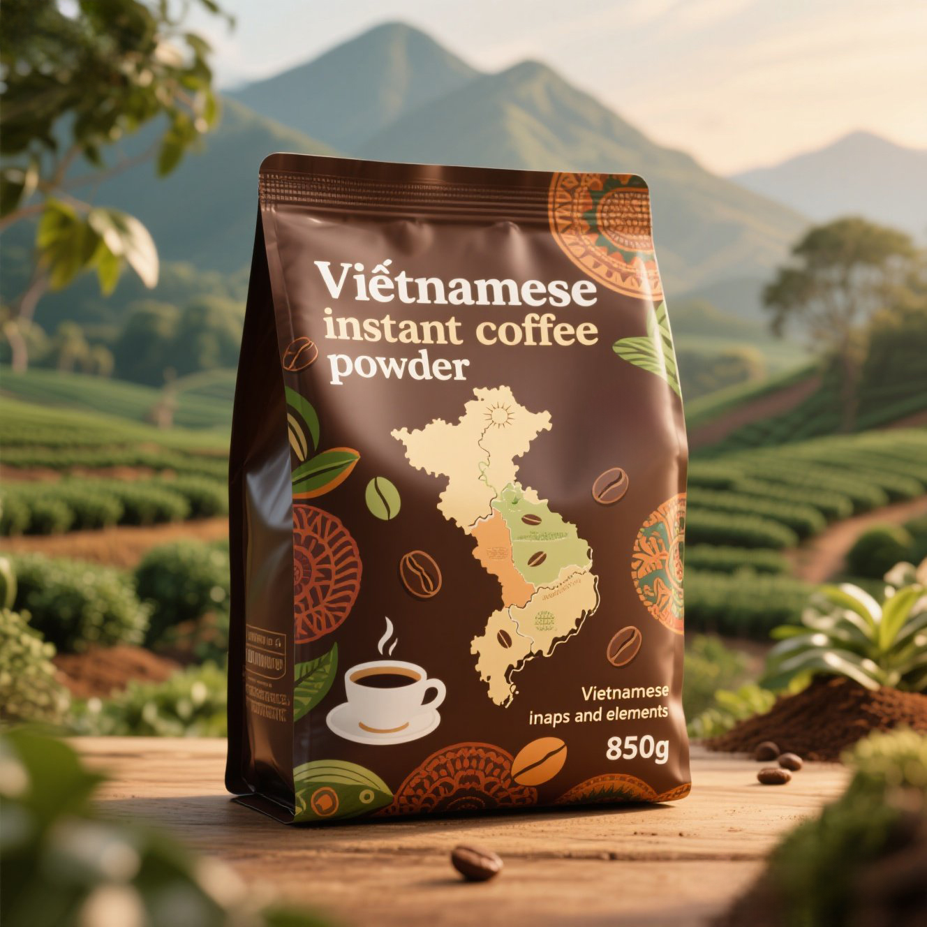 Customized Coffee Packaging Bag Zip Packing Pouch Square Bottom Bag with Easy Tear Zipper - image 4