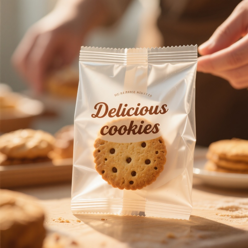 Customzied Semi-Transparent Food Grade Back Sealed Bag with Branded Logo for Cookie - image 2