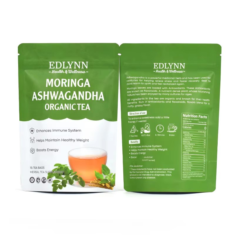 Custom Printed Stand up Pouch Doypack Bag for Healthy Organic Tea - image 3
