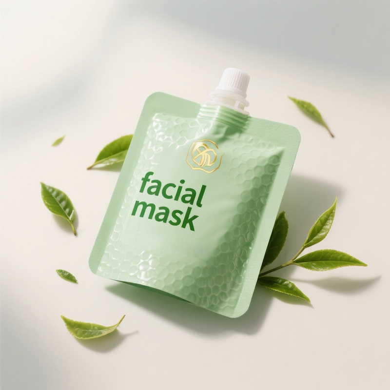 Customized Metallic Durable High Barrier Spout Pouch with Nozzle for Facial Mask - image 6