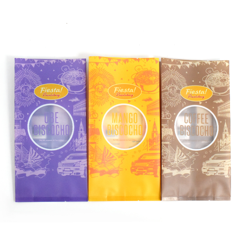 Custom Food Packaging Bags Side Gusset Bag with Window