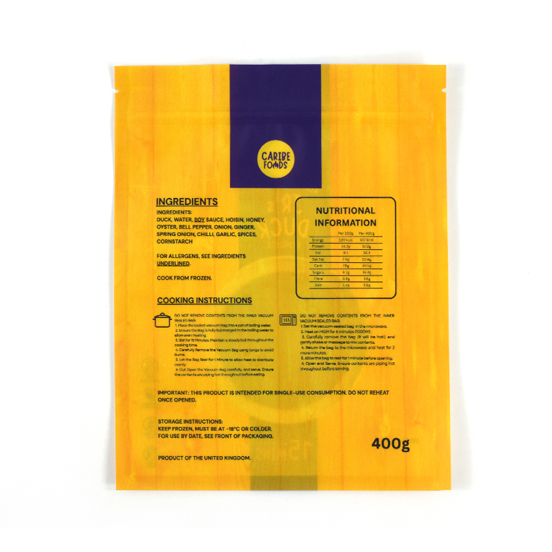 Customized Premium Quality Vacuum Bag for 400G Frozen Food Mylar Bag - image 3