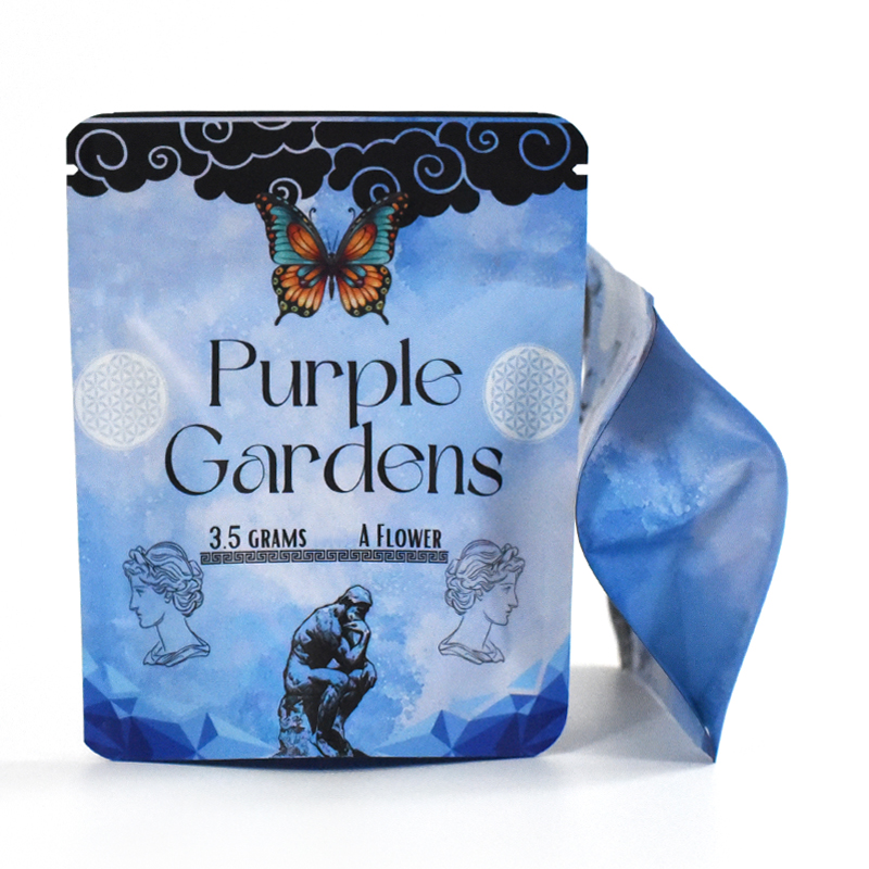 Customized Matte Finish Stand up Zipper Pouch with Shaped Window for 3.5G Hemp - image 4