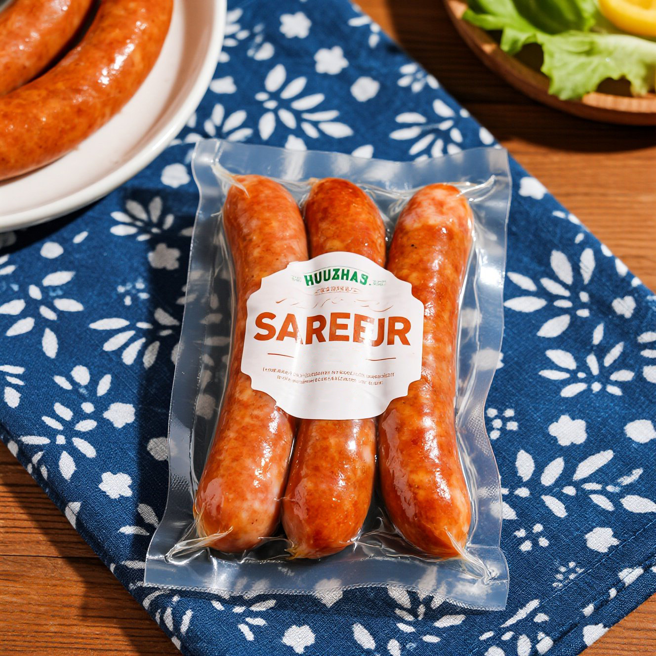 Customized Branded LOGO Transparent Vacuum Bag for Sausage Mylar Bag - image 4