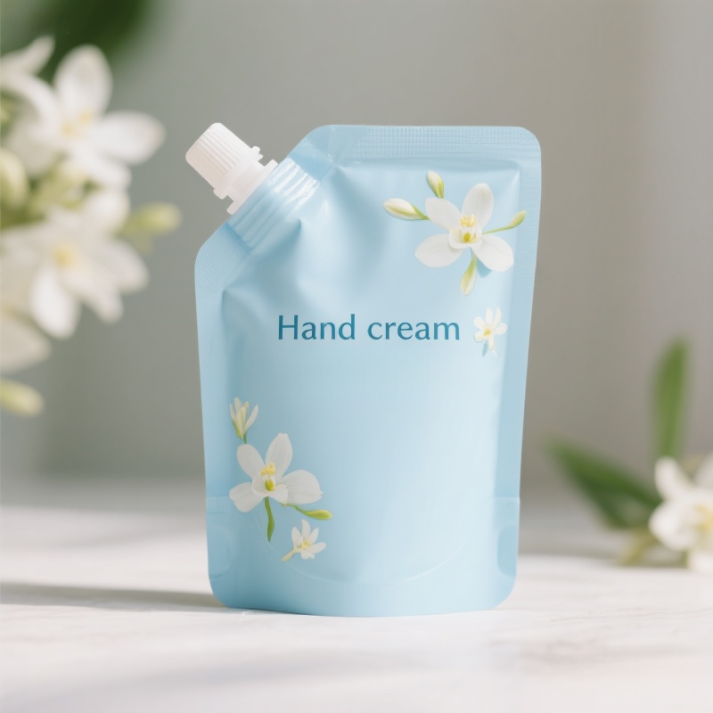 Custom Printing Plastic Liquid Packaging Refill Squeeze Spout Pouch for Hand Cream - image 4