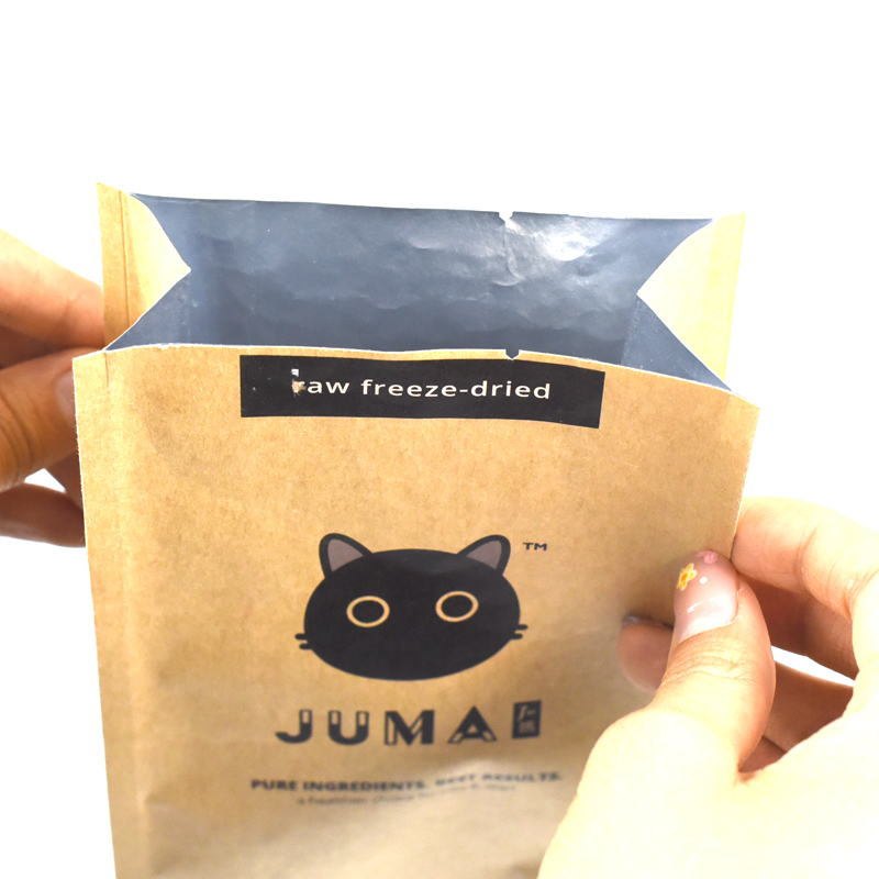 Customized Kraft Paper Aluminum Foil Side Gusset Bag for Pet Treat Pet Food - image 5