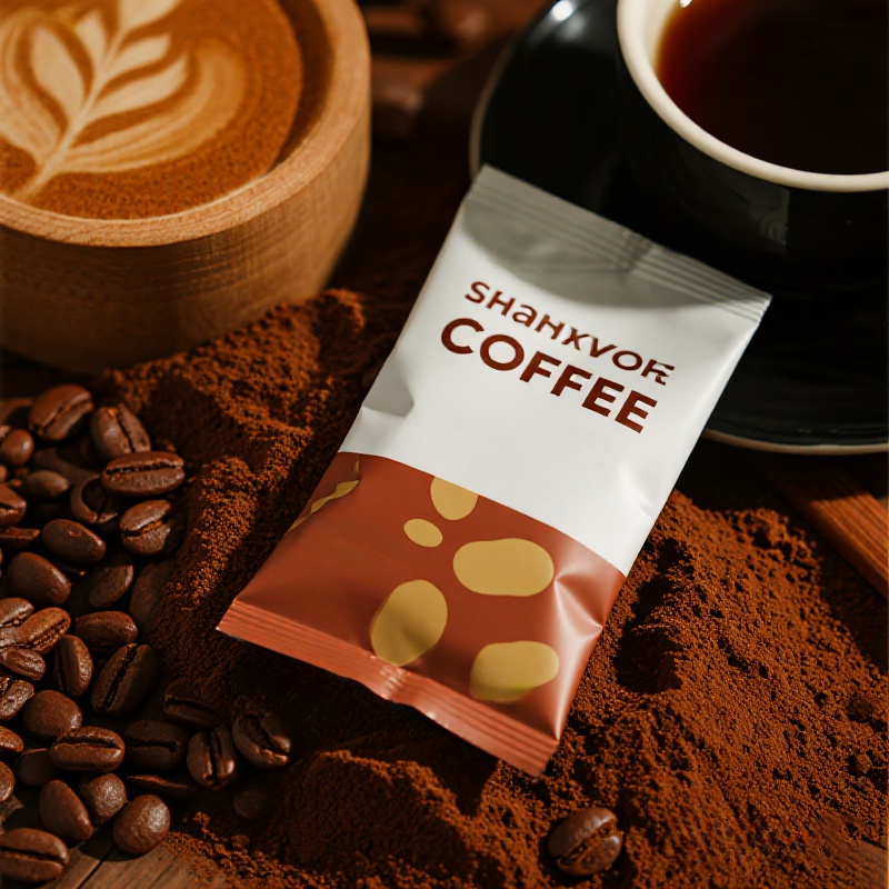Customized Brown Matte Finish Disposable Back Sealed Bag for Instant Coffee Powder - image 6