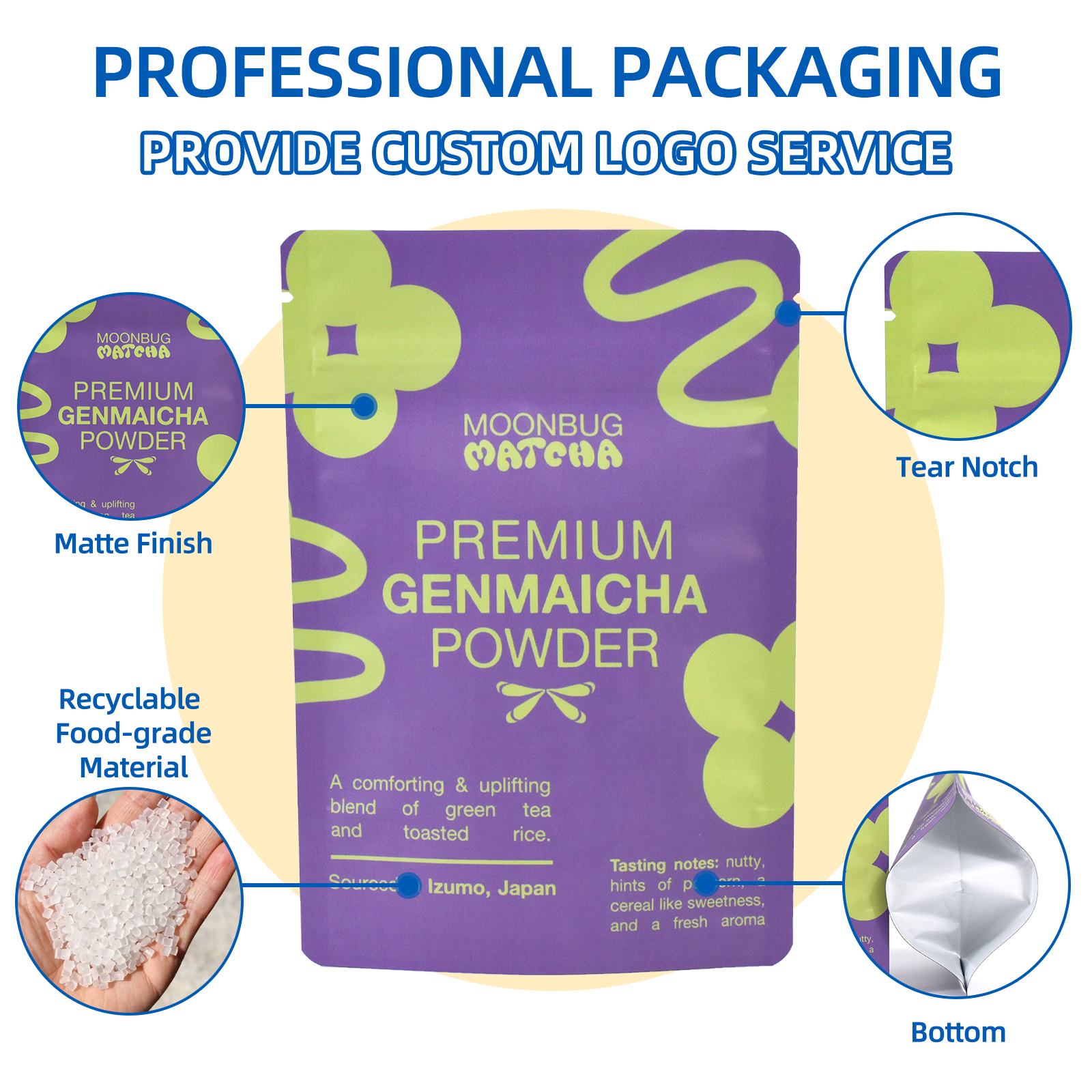 FDA Approved Food Packaging Bags Stand up Pouch for Powder - image 7