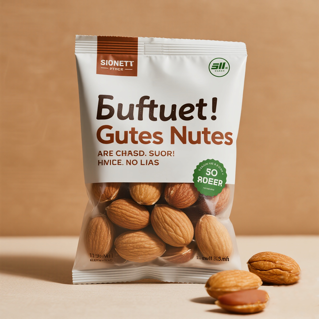 Custom Printed Back Side Middle Seal Bag for Nuts Peanuts Snack Mylar Bag - image 3