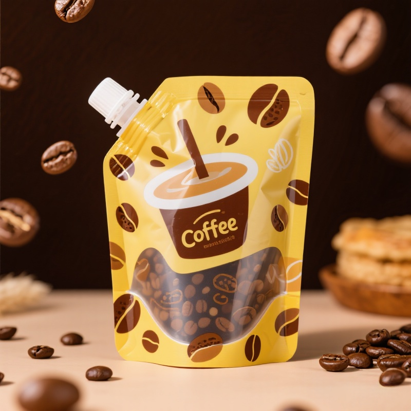 Customized 100ml 150ml 200ml 250ml Doypack Suction Nozzle Stand up Spout Pouch for Coffee