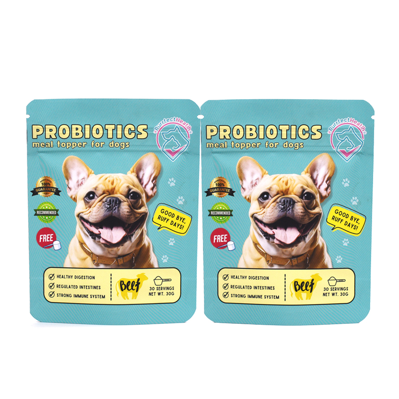 Customized Color Soft Touch Material Stand up Pouch with Double Zipper for Pet Food - image 4