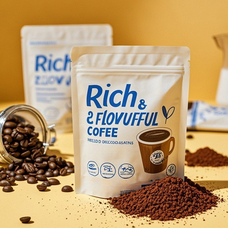 Customized Food Rank Strong Sealing Strength Stand up Pouch for Coffee Powder