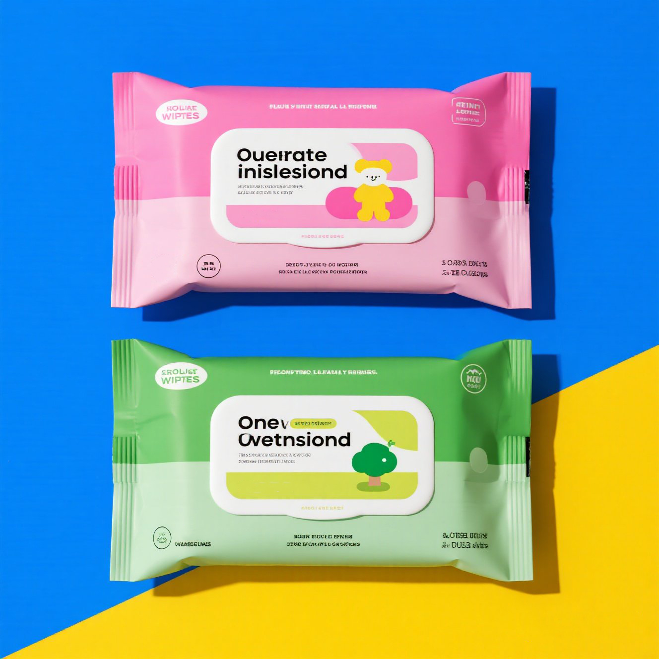 Customzied Heat Seal Four Side Seal Bag for Wet Wipes Plastic Packaging Bag - image 2