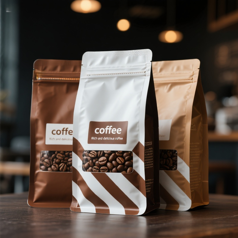 High End Customized Coffee Bean Storage Coffee Bags Packaging Flat Bottom Pouch - image 3