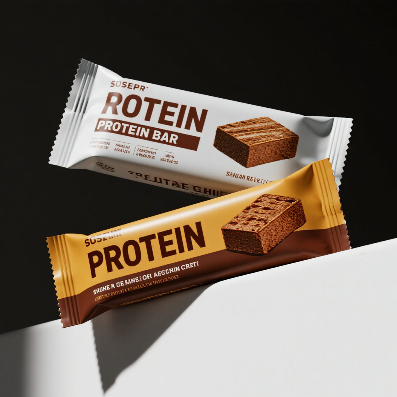 Custom Printed Matte Finish Back Side Seal Bag with Zigzag for Single Protein Bar - image 3