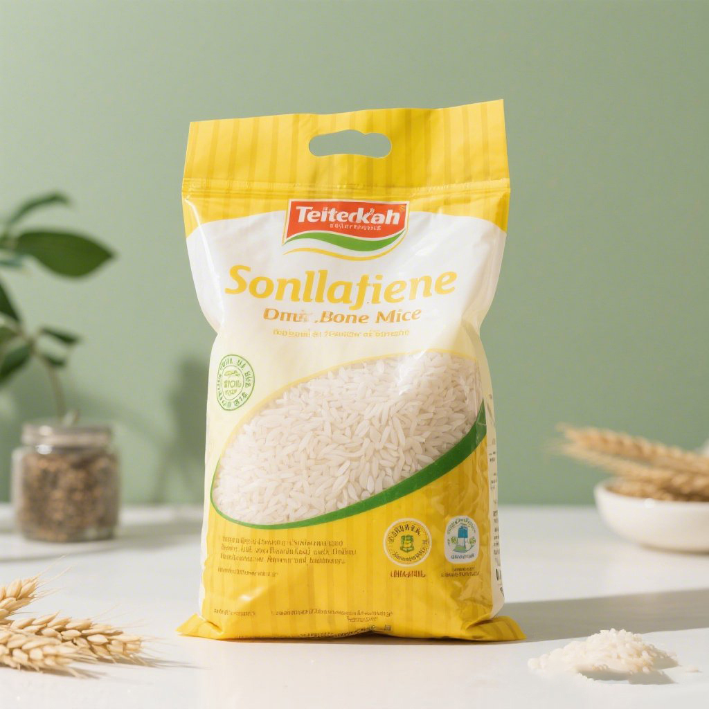 High Quality Customized Mildew Proof Semi Transparent Back Side Seal Bag for Rice - image 2