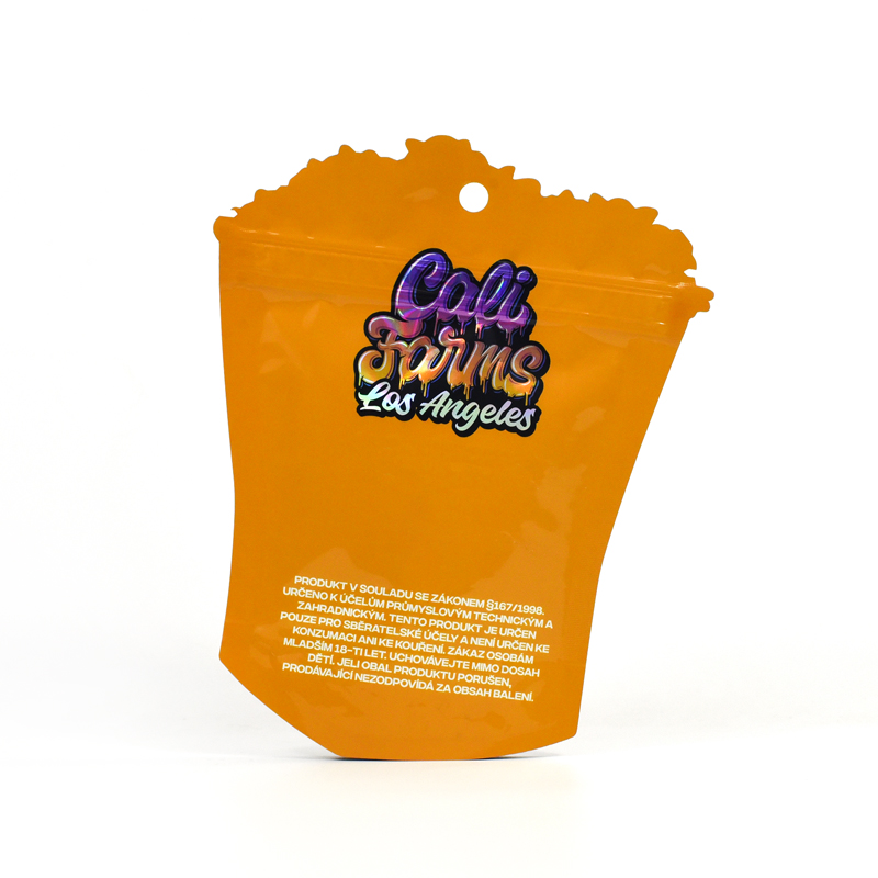 Customized Popcorn Special Shaped Pouch Bag with Double Zipper for Cannabias Buds - image 3