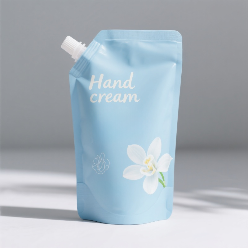 Custom Printing Plastic Liquid Packaging Refill Squeeze Spout Pouch for Hand Cream - image 2