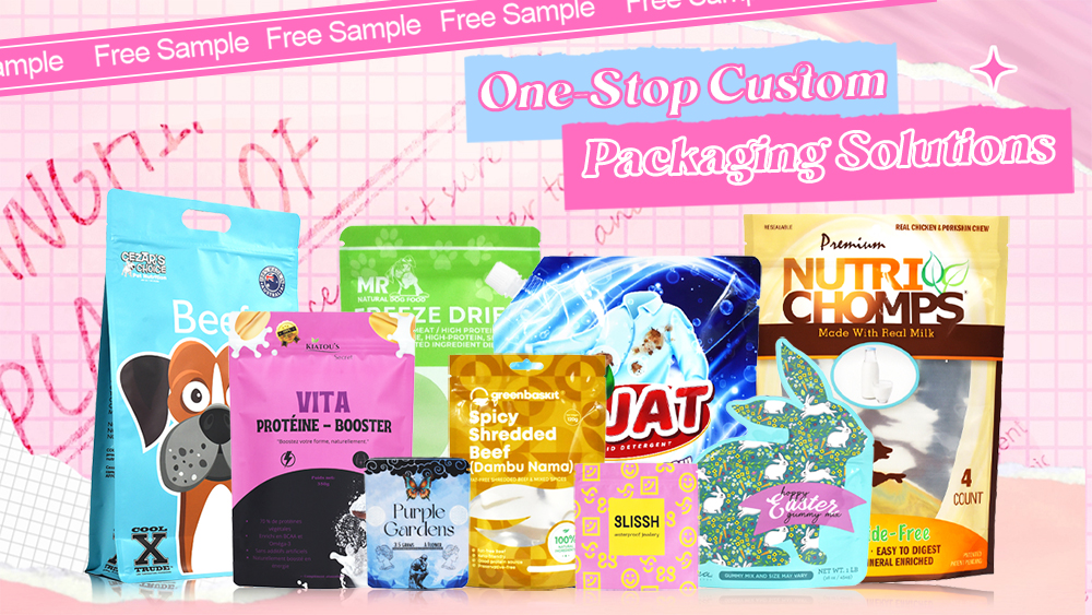 Custom Four-Layer Composite Stand-Up Pouch with Exposed Foil Effect for Powder Packaging
