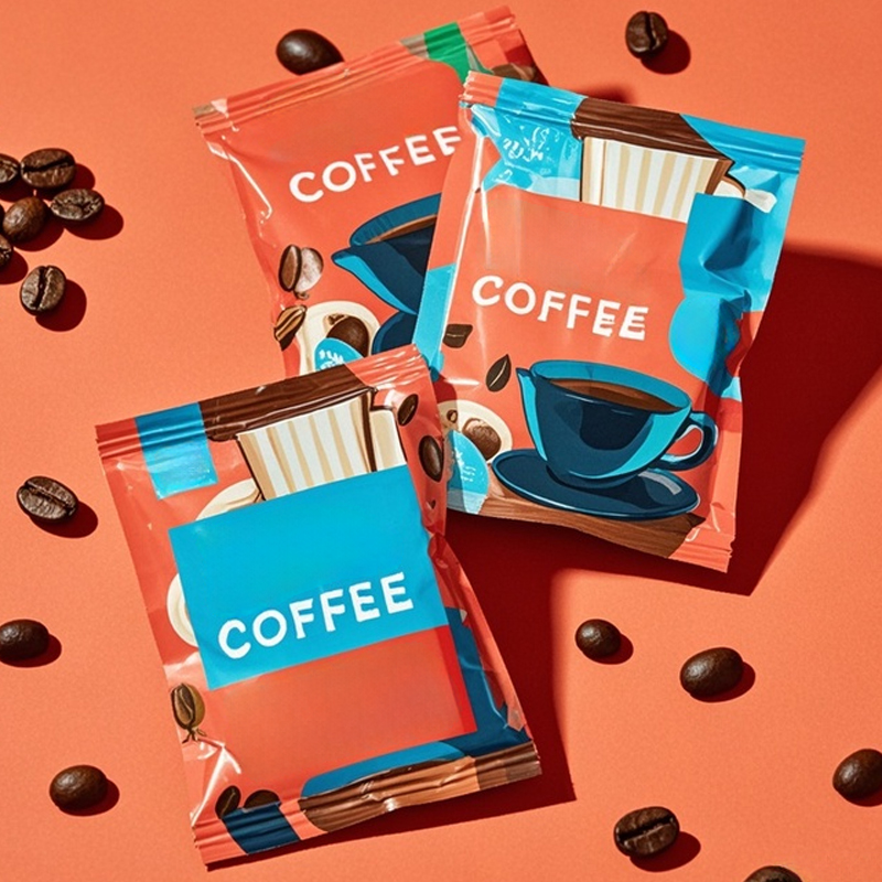 Customized Colorful Printing Flat Pouch with Tear Notch for Coffee Powder - image 2