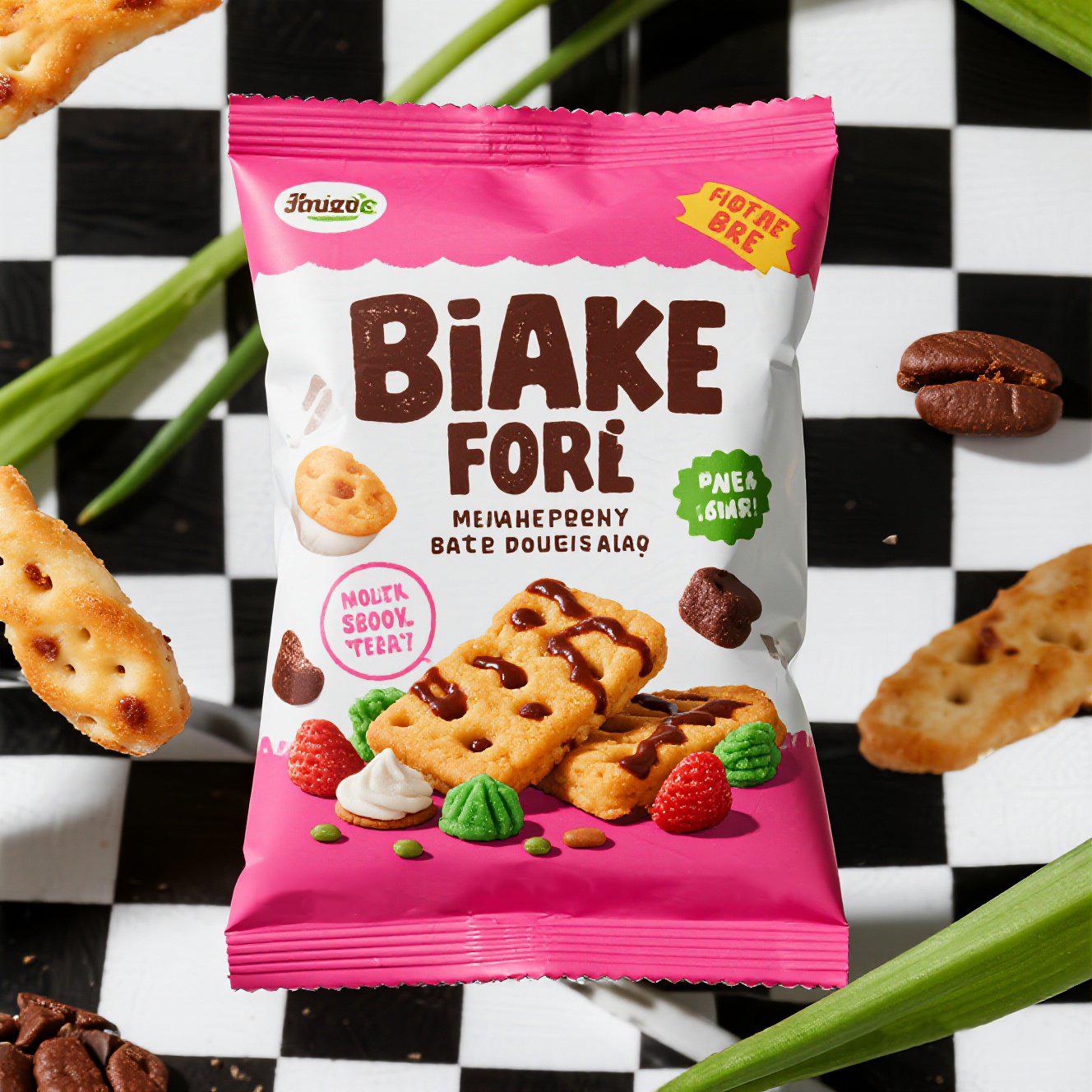 Customized Smell Odor Proof Back Side Seal Pillow Pouch for Puffed Food Mylar Bag - image 3