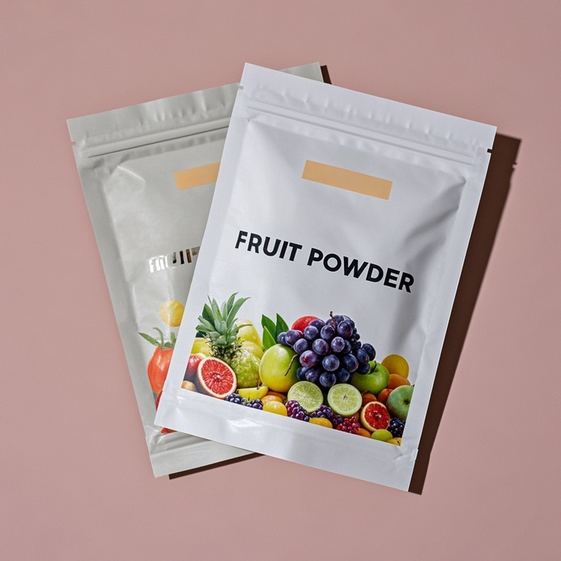 Customized Vibrant Printing Three Side Seal Flat Pouch for Organic Fruit Powder - image 6