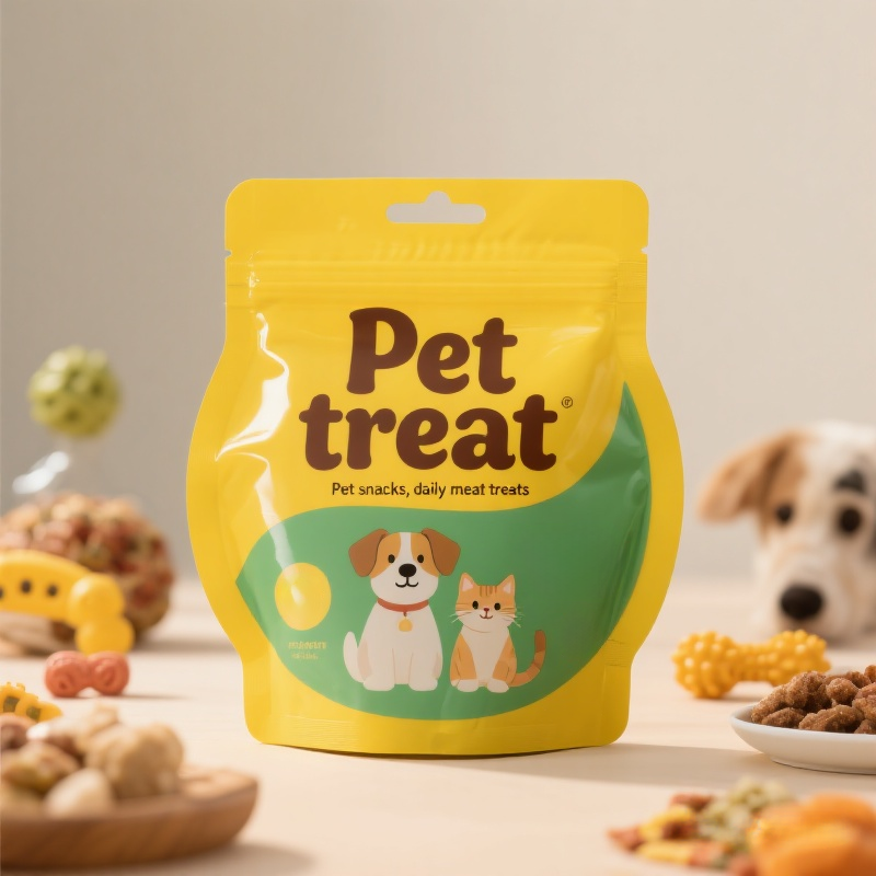 Customized Glossy Finish Die Cut Shaped Pouch with Euro for Pet Food Pet Treats - image 6