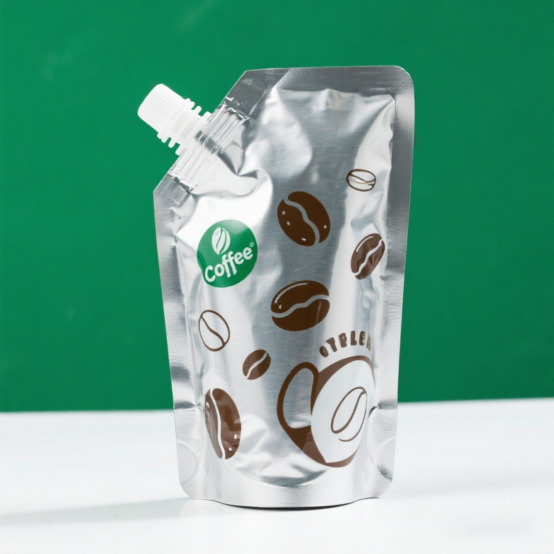Customized Metallic Spout Pouch with Stand up Bottom for Beverage Drink Coffee  - image 4