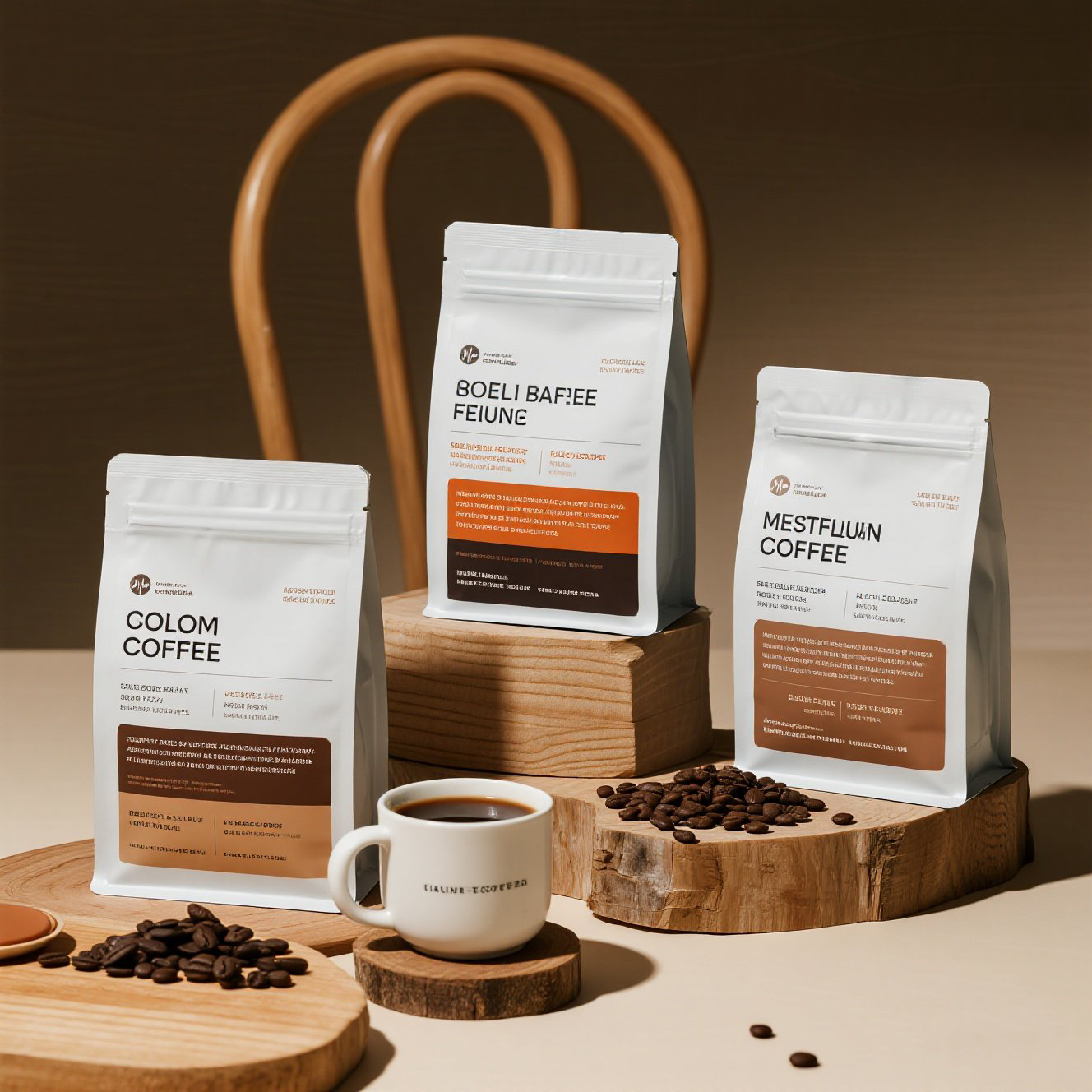 Customized High Quality Eight Side Seal Flat Bottom Pouch for Coffee Beans - image 3