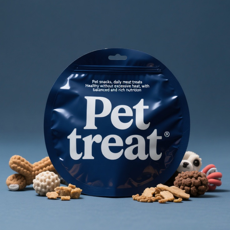 Free Sample Custom Printed Unique Special Shaped Pouch with Window for Pet Food - image 2