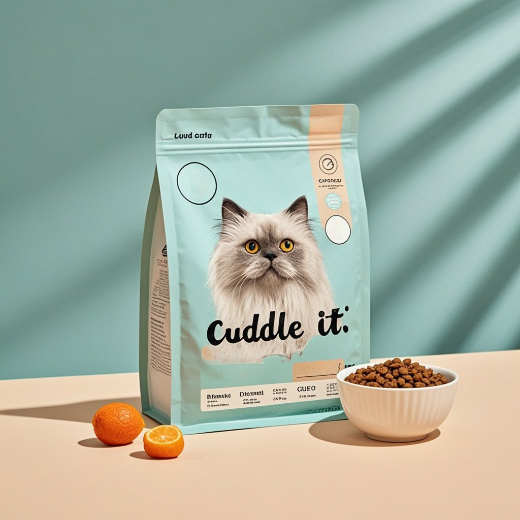ODM Custom Design Smell Proof Eight Side Seal Flat Bottom Pouch for Pet Cat Dog Food - image 7