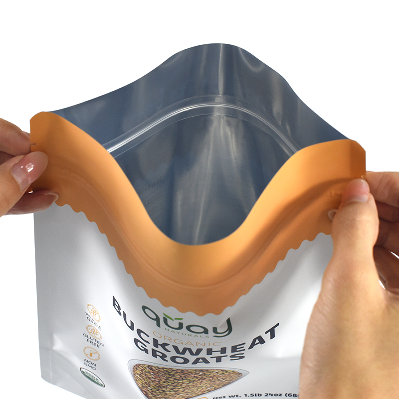 Customized Food Packaging Stand up Pouch with Plow Bottom for Buckwheat Groats - image 4