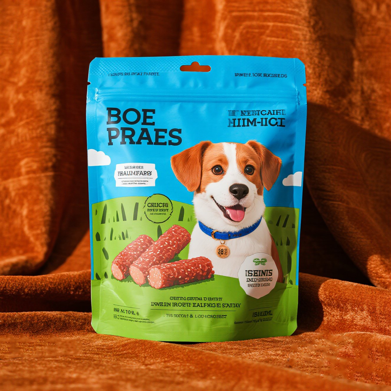 Customized Matte Finish Stand up Pouch Doypack Bag with Window for Pet Treat Pet Food - image 3