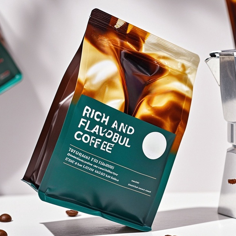 High End Customized Coffee Bean Storage Coffee Bags Packaging Flat Bottom Pouch - image 4