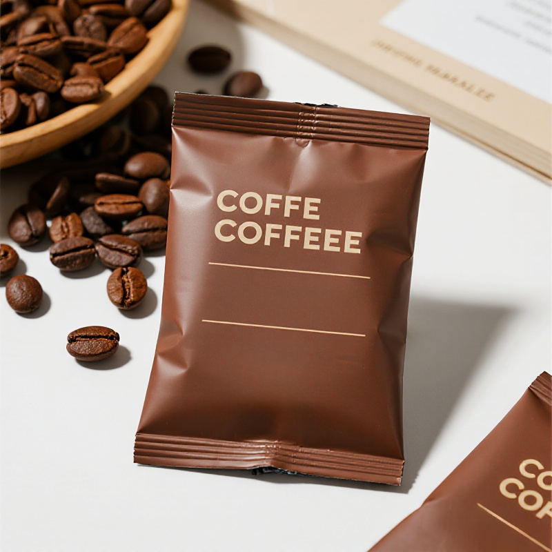 Customized Brown Matte Finish Disposable Back Sealed Bag for Instant Coffee Powder - image 7