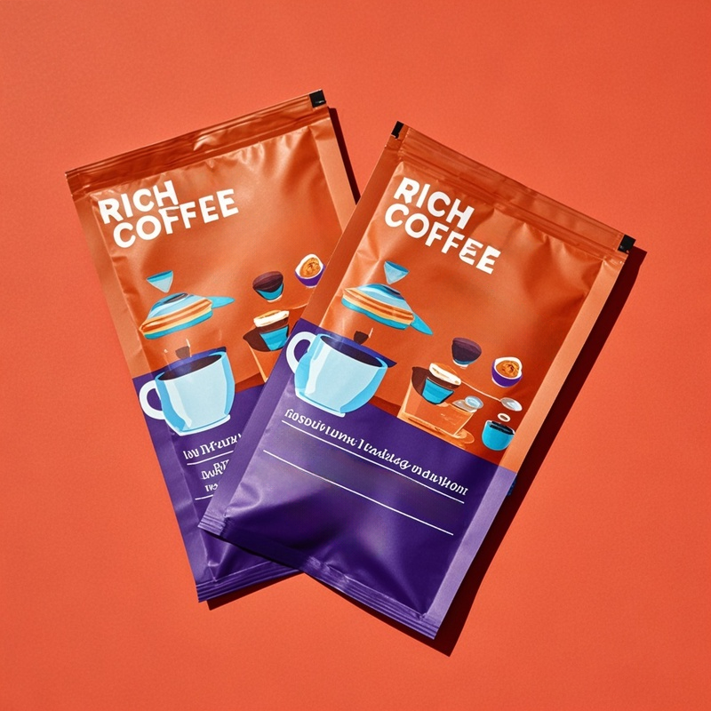 Customized Gravure Printing Heat Seal Three Side Sealing Bag for Instant Coffee - image 2