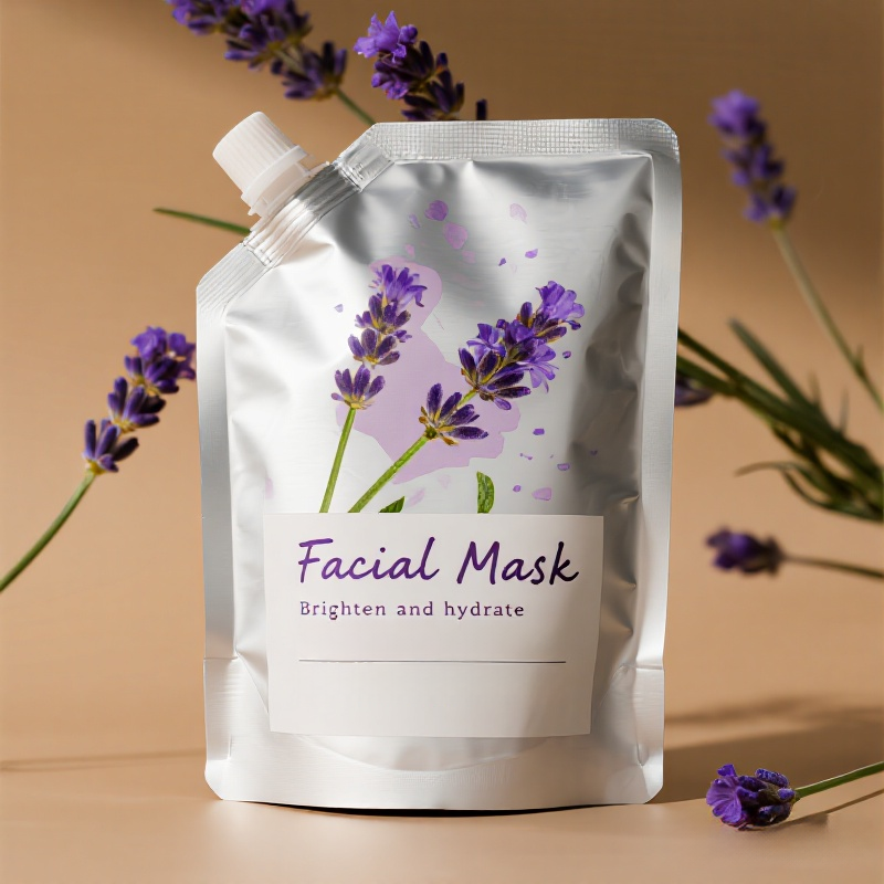 Customized Own Design Logo Stand up Pouch with Spout for Skin Care Facial Mask - image 3