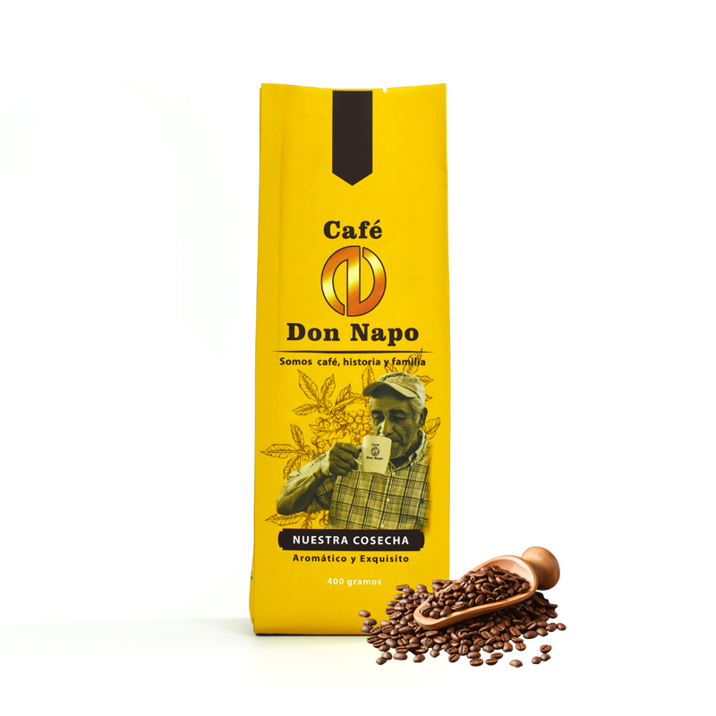 Customized Heat Seal Aluminum Foil Side Gusset Bag for 400 Grams Coffee Bean