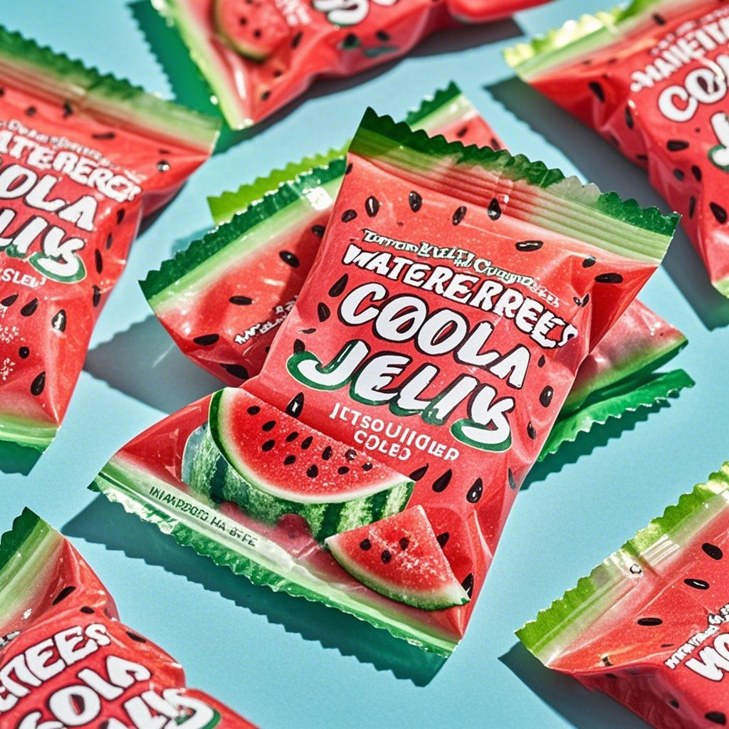 Custom Printed Food Grade Material Transparent Back Seal Bag for Watermelon Gummy - image 5