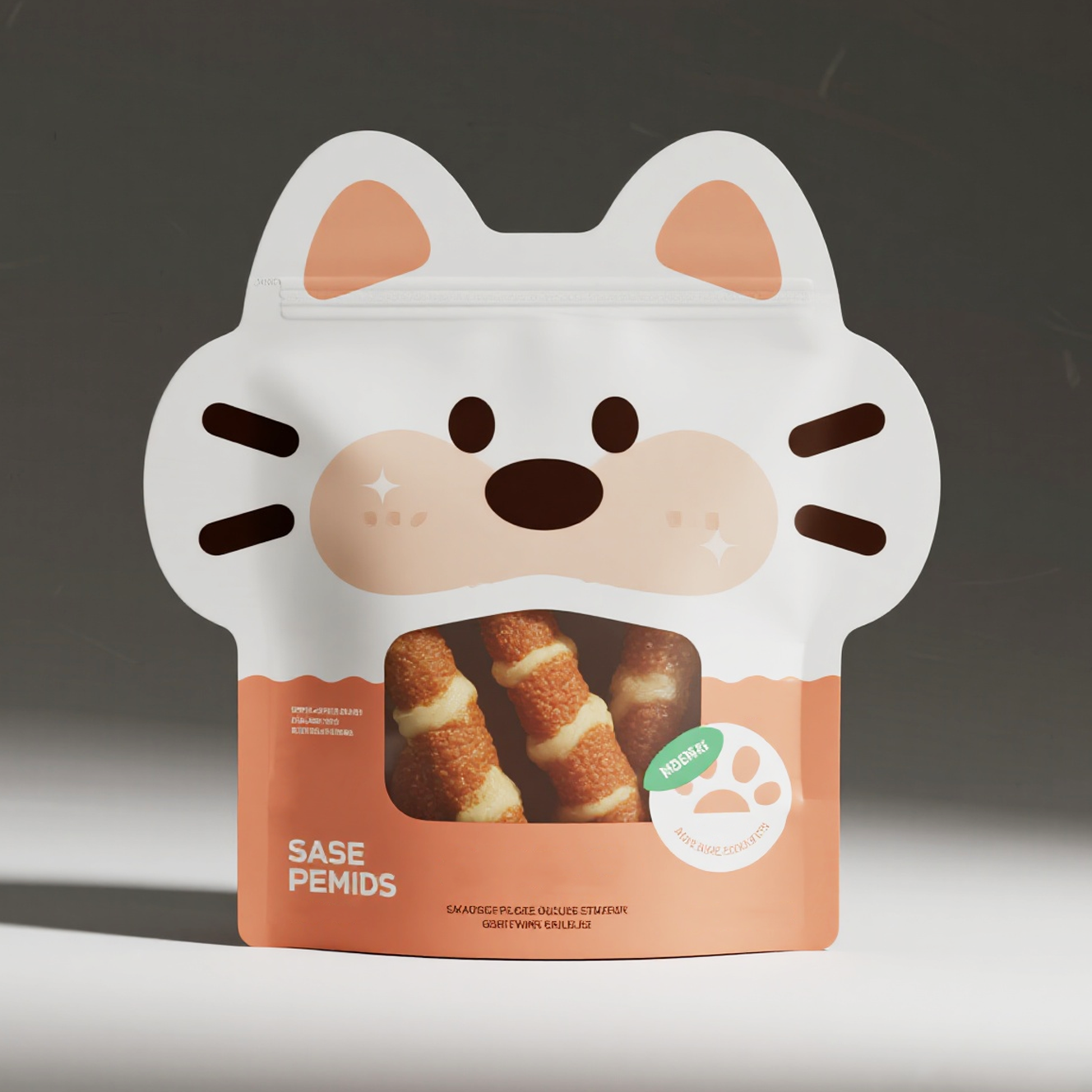 Customized Die Cut Shaped Pouch with Window for Pet Food Pet Snacks - image 3